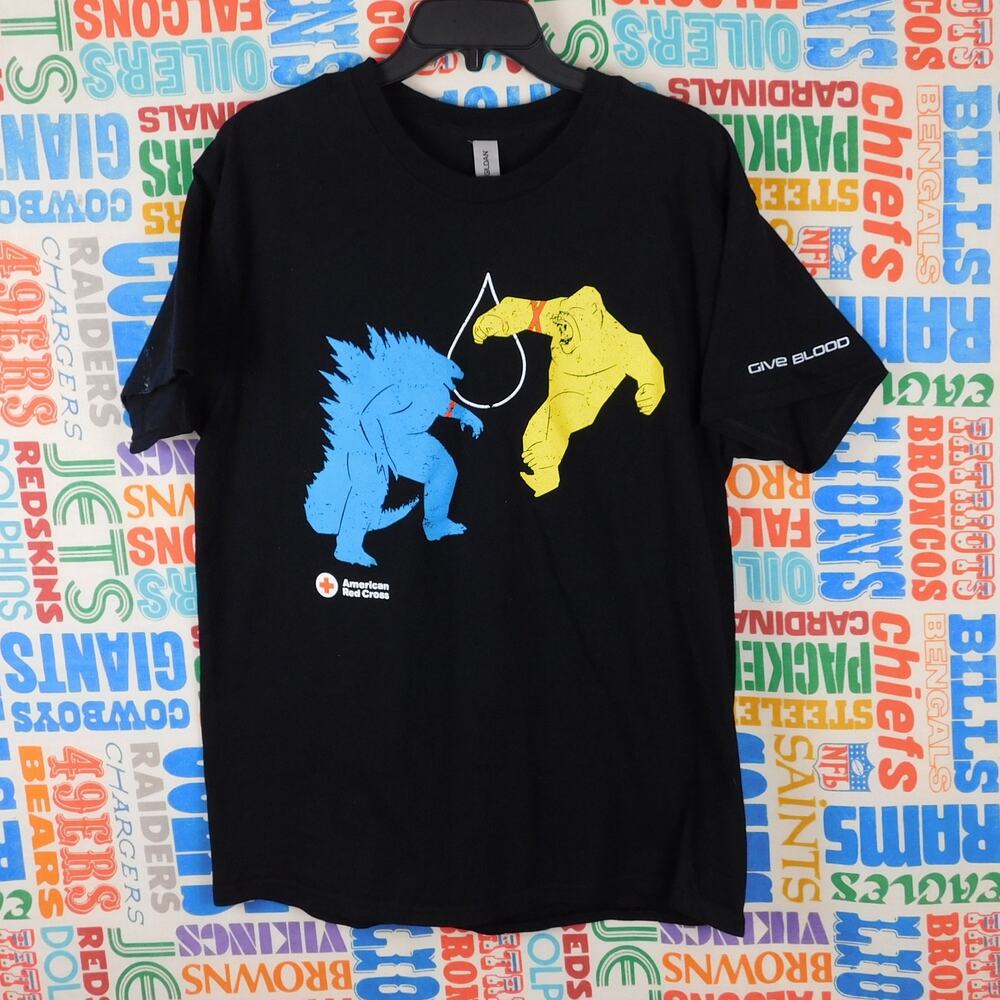 Godzilla King Kong The New Empire T Shirt Size L American Red Cross Graphic
